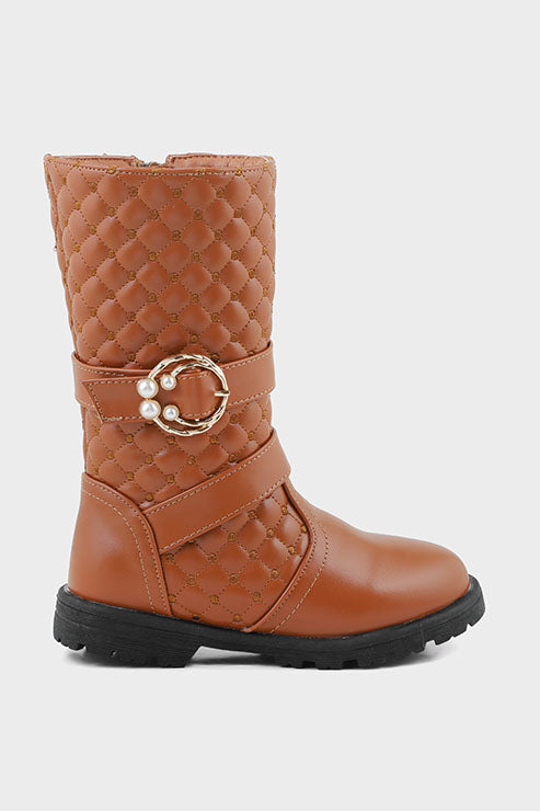 Girls Formal Boots Q10022-Camel