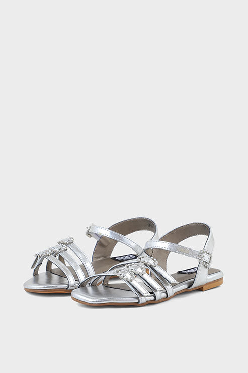 Girls Formal Slip On GF1001-Silver