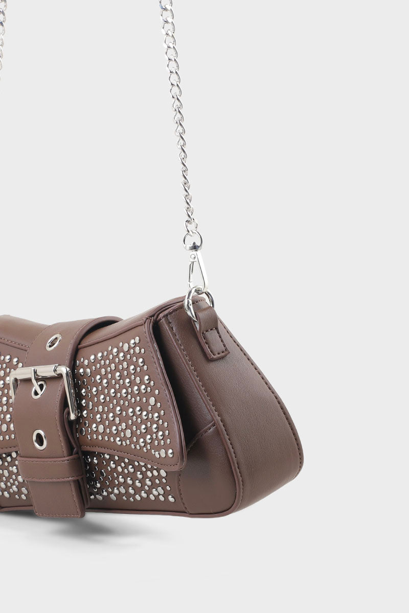 Baguette Shoulder Bags B10520-Brown