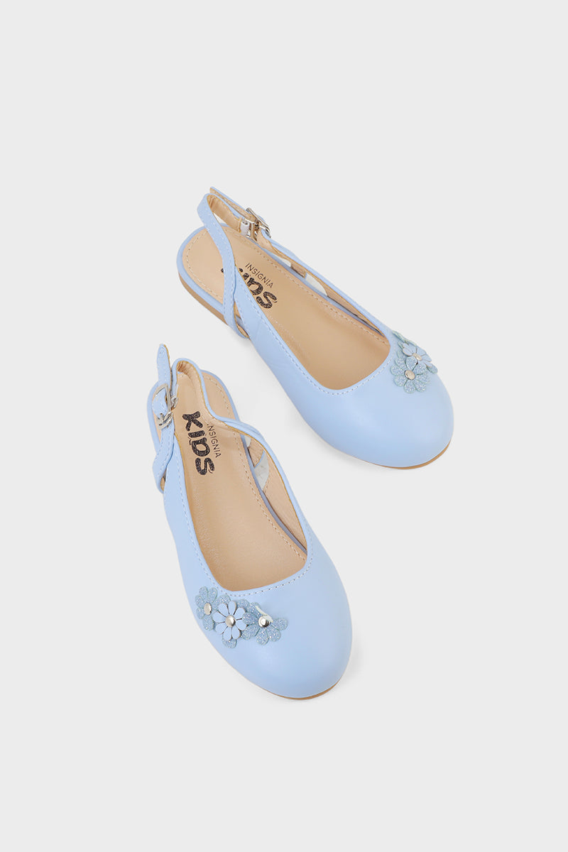 Girls Formal Sling Back Q10025-Ice Blue