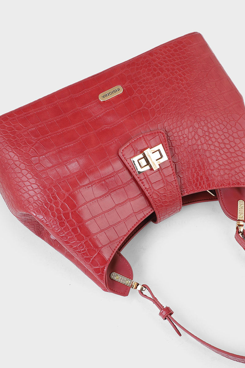 Baguette Shoulder Bags B10523-Maroon